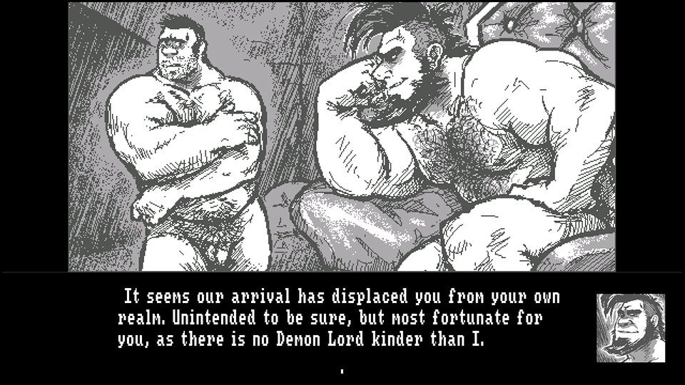 See No Evil cutscene — an illustrated panel of a demon striking a bargain with Orsino Jack